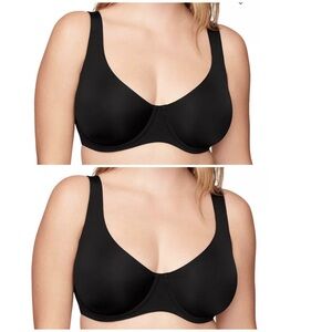 Lot of 2 Cuup The Scoop Bra Sz 42 F Underwire Back Closure Stretch Comfortable